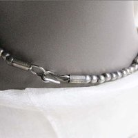 Carved Bead and Silver Elephant Necklace Vintage Statemen Ethnic Safari Africa Boho Minimalist Retro Tribal 60s 70s  WhenRosesBloom