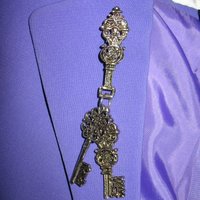 Vintage Pin Retro Key Jewelry Boho Victorian Steampunk Style Pin for Hat Lapel Scarf Kappa Kappa Gamma Style  WhenRosesBloom