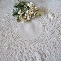 Crochet Round Doily Wedding Tea Party Vintage Linen ShabbyDecor Style Victoria  Cottage Farmhouse Style WhenRosesBloom