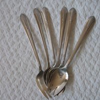 Vintage Silver Ice Cream Forks Set of 6  Dessert Spoons Rare Party Entertain Allure Pattern Tea Birthday Wedding Shower Gift  WhenRosesBloom