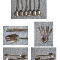 Vintage Silver Ice Cream Forks Set of 6  Dessert Spoons Rare Party Entertain Allure Pattern Tea Birthday Wedding Shower Gift  WhenRosesBloom