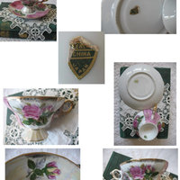 Vintage Footed Tea Cup Pink Roses Made Japan Mid Century Retro Elegant Tea Gift Victoria Downtown Tea Cottage Shabby Chic WhenRosesBloom