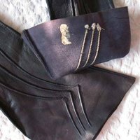 Vintage Blue Gloves Leather Navy Retro Mid Century NOS new old stock Soft Leather Classic Tailored Matinee Free Ship US WhenRosesBloom