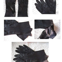 Vintage Blue Gloves Leather Navy Retro Mid Century NOS new old stock Soft Leather Classic Tailored Matinee Free Ship US WhenRosesBloom