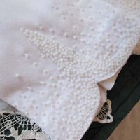 White Gloves Short Beaded Elegant Vintage Tea Party Dance Wedding Bride 1st Communion Flower Girl Bridesmaid FREE SHIP US WhenRosesBloom