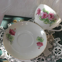 Vintage Tea Cup Pink Floral Occupied Japan Mid Century Afternoon TeaTime Gift Downton Tea Cottage Farmhouse Shabby Chic Style WhenRosesBloom