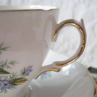 Vintage Tea Cup Yellow Roses English Bone China Retro Classic TeaTime Gift Mid Century Shabby Chic Downton Abbey Style WhenRosesBloom