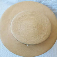 Vintage Hat Straw Boater Panama Italian Tailored Elegance Mid Century Suburbia Retro Cosplay Swansons Miss Phyrne Fisher   WhenRosesBloom