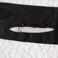 Gloves Black Leather Vintage Opera Debutante 6.5 Miss Fisher Downton Lady Mary Titanic Steampunk Cosplay NOS FREE Ship USA   WhenRosesBloom