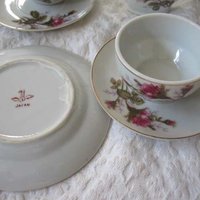 Child Moss Rose Toy Tea set Tea Pot china dishes Japan Vintage Doll Toy Tea Time Mid Century Gift Cottage Shabby Chic WhenRosesBloom
