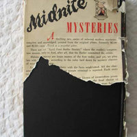 Vintage Mystery Book 1940s Black Decorative Library Midnight Mysteries Modern Mid Century Gift Conspiracy Adventure Mystery  WhenRosesBloom