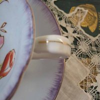 Vintage Tea Cup Blue Floral Footed Japan Downton Tea Cottage Shabby Chic Mid Century Tea Birthday Shower Girlfriend Wife Gift WhenRosesBloom