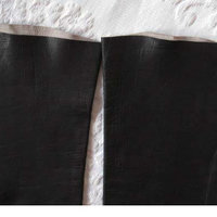 Gloves Black Leather Vintage Opera Debutante 6.5 Miss Fisher Downton Lady Mary Titanic Steampunk Cosplay NOS FREE Ship USA   WhenRosesBloom