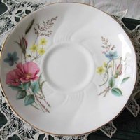 Tea Cup Pink Blue Flower English Bone China Vintage Retro Tea Gift Dainty Mid Century Cottage Farmhouse Shabby Chic WhenRosesBloom