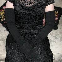 Vintage Gloves Black Long Opera Debutante Presentation Formal Gloves Mid Centuty Retro Hollywood Lady Mary Steampunk Cosplay WhenRosesBloom