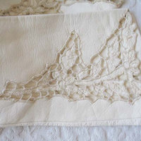 Vintage White Italian Leather Matinee Gloves Retro Wedding Bride Tea NOS Downton Titanic Jane Austen Cosplay Free Ship  US When Roses Bloom