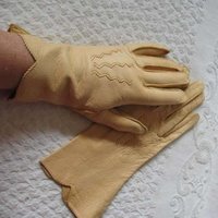 Vintage Leather Driving Gloves Beige Pigskin Retro Mid Century Miss Fisher Audrey Hepburn Cosplay Fashion  Free Ship in US WhenRosesBloom