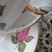 Vintage Tea Cup Rose Floral English Bone China TeaTime Gift Dainty Elegant Shabby Chic Retro Mid Century Classic British WhenRosesBloom