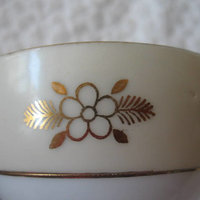 Tea Cup & Saucer Japan Gold Tea For Two Downton Tea Cottage Farmhouse Shabby Chic Mid Century Tea Style Gold Creme floral WhenRosesBloom