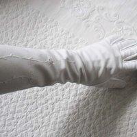 White Gloves Matinee Wedding Tea Retro Vintage Mid Century Bride Bridesmaid Downton Austen Titanic Cosplay Free Ship  US When Roses Bloom