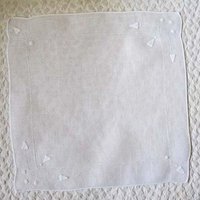 Vintage White Hanky Wedding Keepsake Remembrance Handkerchief Elegant Linen Heirloom Gift Classic Romantic Style Free ShipUS  WhenRosesBloom