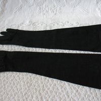Vintage Black Gloves Size 6 Opera Debutante Downton Lady Mary Steampunk Cosplay Titanic Miss Fisher Vegan Free Ship USA   WhenRosesBloom