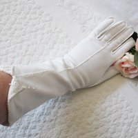White Gloves Vintage Retro Mid Century Wedding Bride Bridesmaid Classic Matinee Downton Austen Cosplay NOS Free ship US WhenRosesBloom