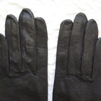 Vintage Leather Driving Gloves Black Leather Sz 6 NOS Retro Mid Century Miss Fisher Cosplay Classic Wardrobe Free Ship in US WhenRosesBloom