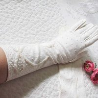 White Gloves Vintage Wedding Tea Retro Mid Century Matinee Bride Bridesmaid Downton J Austen Titanic  Cosplay Free Ship  US When Roses Bloom