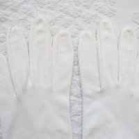 Vintage White Gloves Matinee Vegan Leather Wedding Classic Retro Mid Century Bride Downton Austen Cosplay Free Ship  US When Roses Bloom