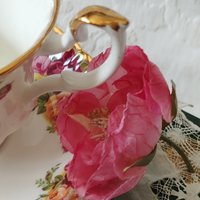 Tea Cup Old Country Roses Mommy & Me set Royal Albert English Bone China Rare Vintage Retro TeaTime Gift  Mid Century WhenRosesBloom