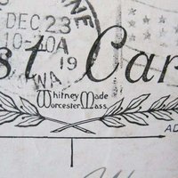 Vintage Santa Driving Car Whitney Made Postcard 1918 toys gift Paper Ephemera Christmas Muscatine Iowa Scrapbook Art WhenRosesBloom