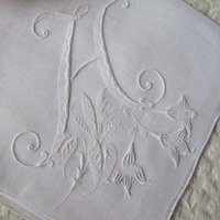Vintage Madeira Hanky H Initial Monogram Wedding Keepsake Gift Handkerchief Remembrance Romantic Heirloom  Free Ship US WhenRosesBloom