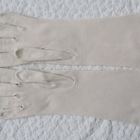 Gloves Vanilla Beige Off White Vintage Matinee Mid Century Style Wedding Tea Downton Miss Fisher Cosplay FREE Ship USA WhenRosesBloom