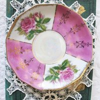 Vintage Footed Tea Cup Pink Roses Made Japan Mid Century Retro Elegant Tea Gift Victoria Downtown Tea Cottage Shabby Chic WhenRosesBloom