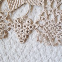 Vintage Irish Crochet Collar Antique Linen Wedding Tea Shabby Chic Romantic Boho Style Free Ship in US WhenRosesBloom