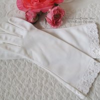 White Gloves Vintage Retro Mid Century Wedding Tea Matinee Downton Miss Fisher Cosplay Audrey Hepburn Style  Free Ship US When Roses Bloom