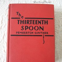 Vintage Mystery Book Red Retro Library Decorative Graphic Art Cover Juvenile Child Fiction Mystery Intrigue  WhenRosesBloom