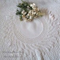 Crochet Round Doily Wedding Tea Party Vintage Linen ShabbyDecor Style Victoria  Cottage Farmhouse Style WhenRosesBloom