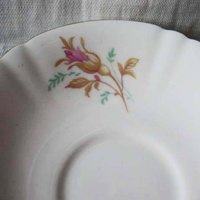 Tea Cup Pink Roses English Bone China Vintage Retro Tea Gift Mid Century Shabby Chic Farmhouse Jane Austen Downton Abbey WhenRosesBloom