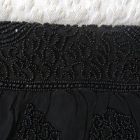 Vintage Black Beaded Purse Evening Bag Mid Century Retro Classic Glamour Dance Cocktail Party Steampunk Mid Century Cosplay WhenRosesBloom