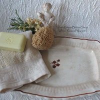 White Ironstone Platter Large English Vintage Tea Leaf Antique Cottage Kitchen Bath Rustic Farmhouse Pioneer Primitive WhenRosesBloom
