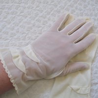 Vintage Gloves Sheer White Net  Retro Mid Century Wedding Tea Dance Downton Mid Century Royal Style  Cosplay  Free Ship  US When Roses Bloom