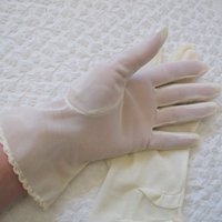 Vintage Gloves Sheer White Net  Retro Mid Century Wedding Tea Dance Downton Mid Century Royal Style  Cosplay  Free Ship  US When Roses Bloom