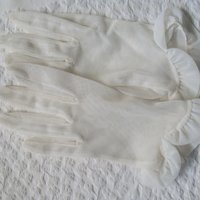 Vintage Gloves Sheer White Net Retro Cosplay Mid Century Wedding 1st Communion Tea Dance Downton Tea Party Free Ship  US When Roses Bloom