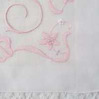 Vintage Hanky S Initial Monogram Pink Wedding Keepsake Remembrance Heirloom Madeira Embroidery Handkerchief Free Ship  US  WhenRosesBloom