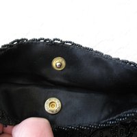 Black Beaded Purse Evening Bag Vintage Art Deco Retro Cocktail Party Classic Style Glamour Dance Steampunk Cosplay WhenRosesBloom