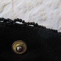 Black Beaded Purse Evening Bag Vintage Art Deco Retro Cocktail Party Classic Style Glamour Dance Steampunk Cosplay WhenRosesBloom