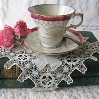 Vintage Tea Cup Pink Footed  Made in Japan Tea Time Gift Victoria Downton Abbey Tea Edwardian Shabby Chic Cottage Shabby Chic WhenRosesBloom