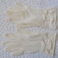 Vintage Gloves Sheer White Net  Retro Mid Century Wedding Tea Dance Downton Mid Century Royal Style  Cosplay  Free Ship  US When Roses Bloom